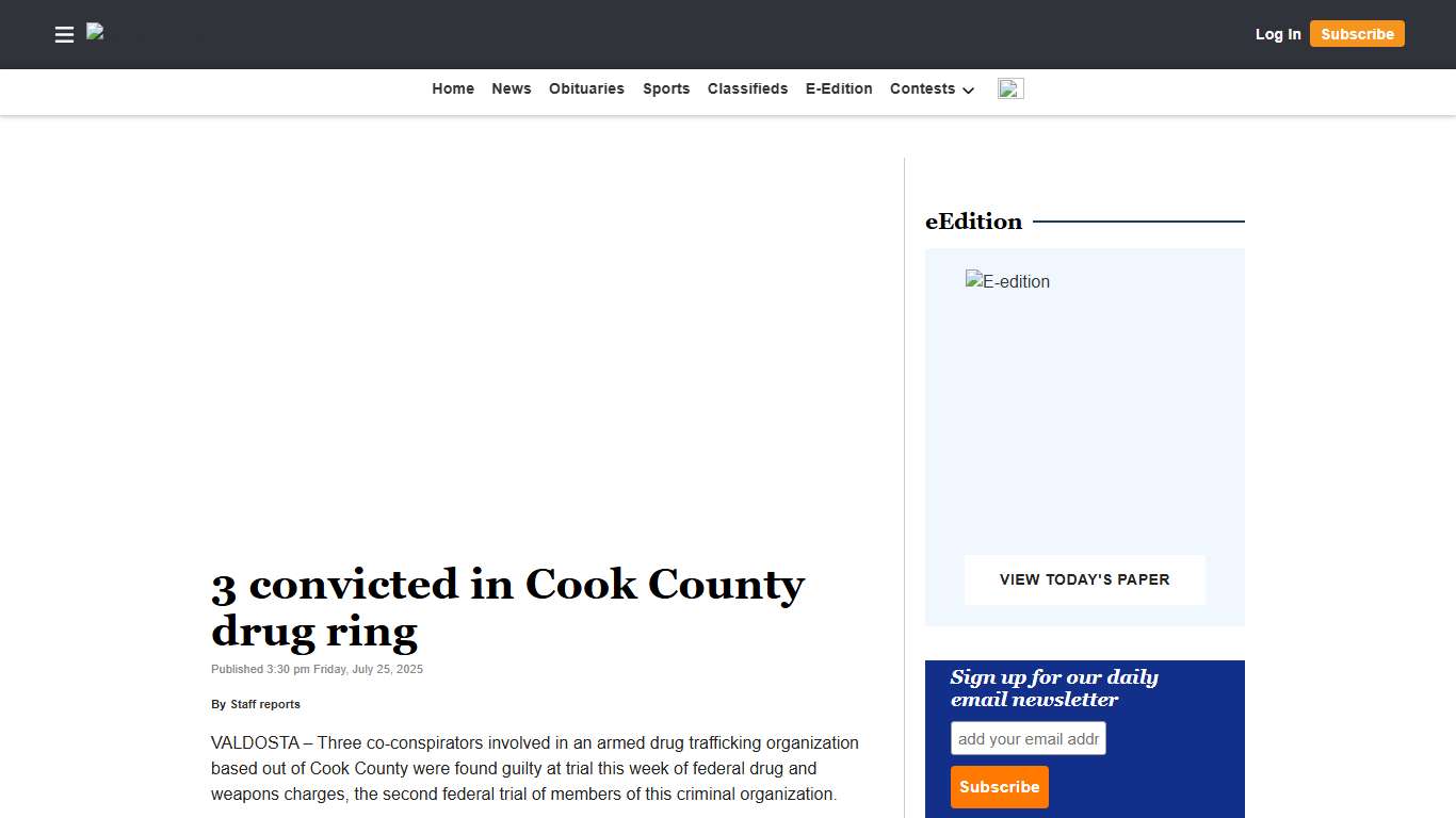 3 convicted in Cook County drug ring | Tifton Gazette