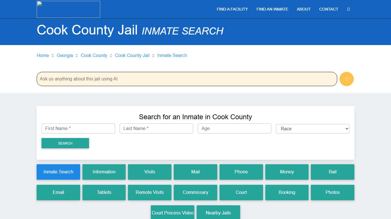 Cook County Jail, GA Inmate Search: Roster & Mugshots