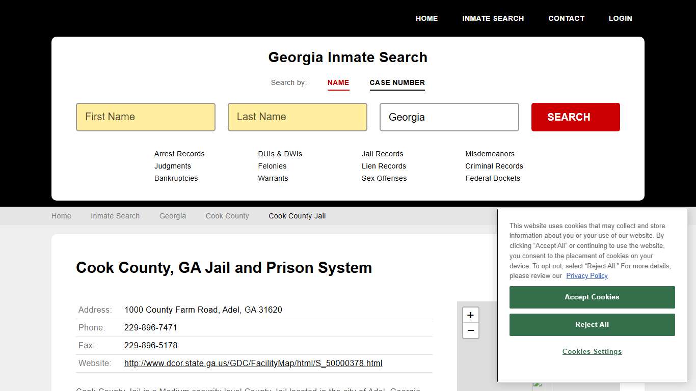 Cook County Jail Inmate Records Search, Georgia - StateCourts